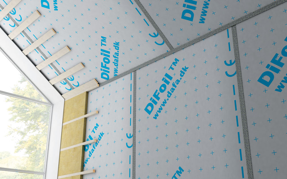 DAFA Difoil Dampspærre Montage Rum